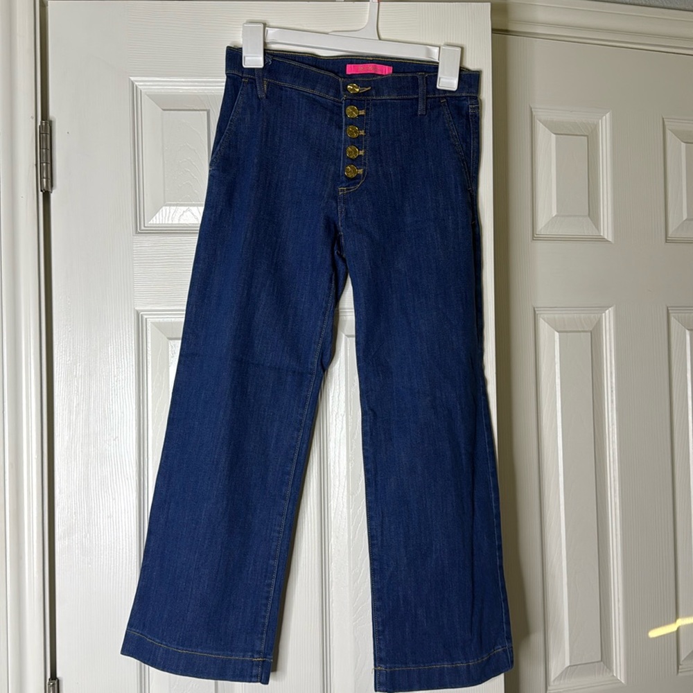 High-Rise Wide Leg Women’s Jeans in Dark Blue